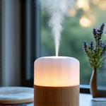 Essential oil aroma diffuser with calming mist