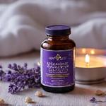 Bottle of natural sleep aid supplements